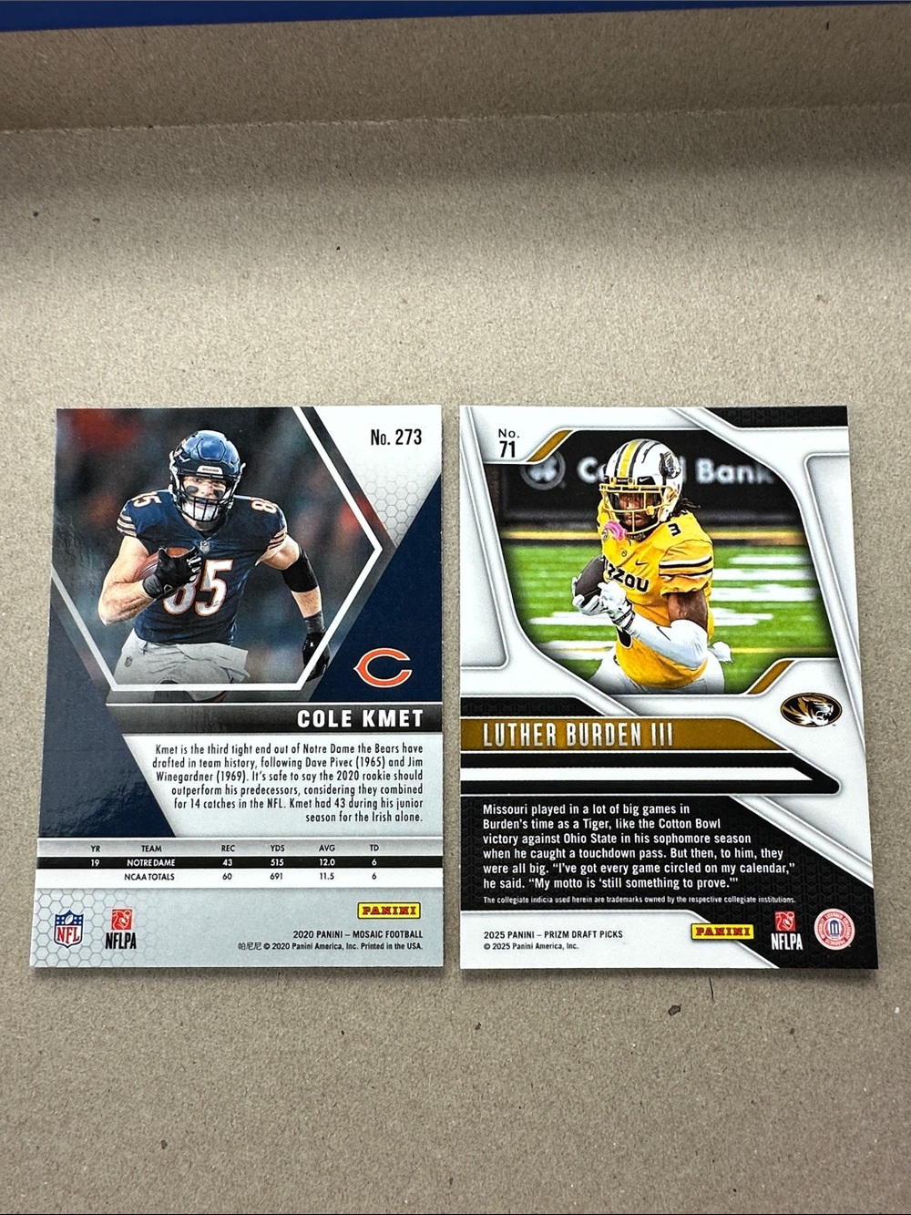 Caleb Williams Bears w/ Rookie cards of Loveland, Odunze, Burden, Kmet, Johnson - Picture 11 of 15
